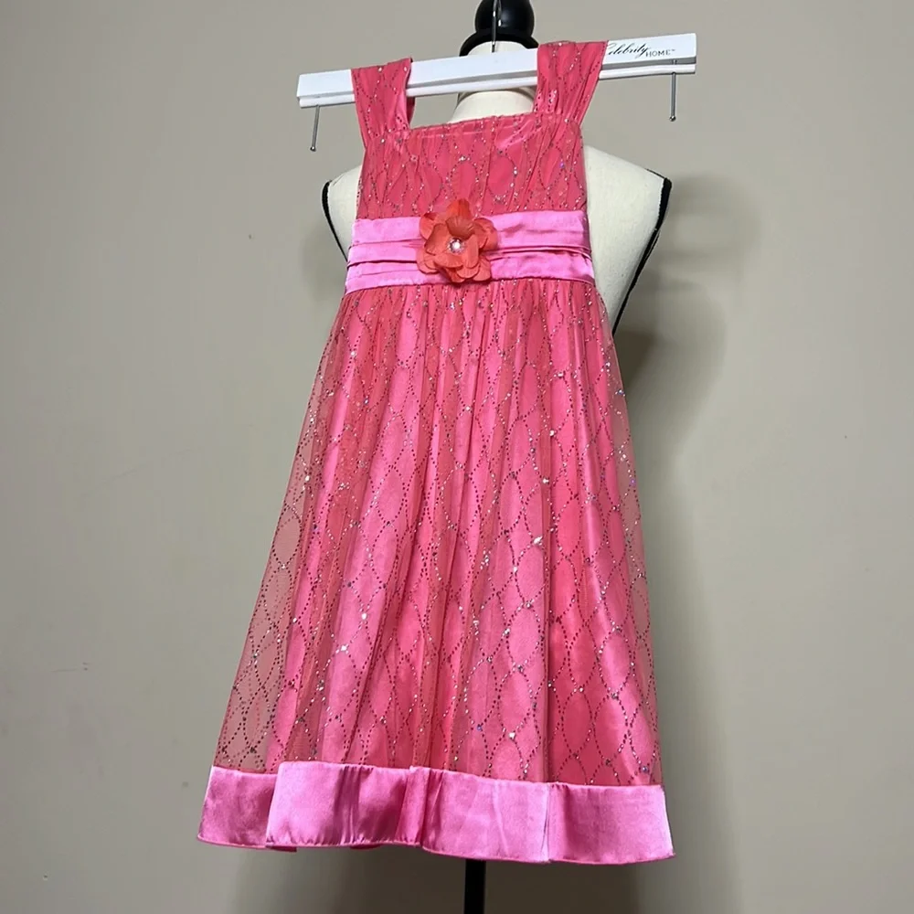 🎀Girl Pink Sparkly Dress - Picture 5 of 8